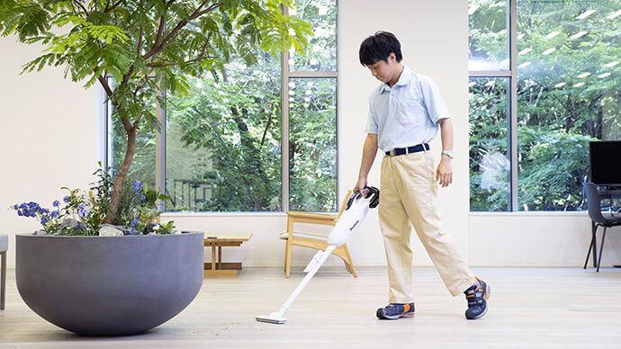 清掃管理のお仕事風景