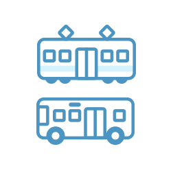 公共交通機関のアイコン